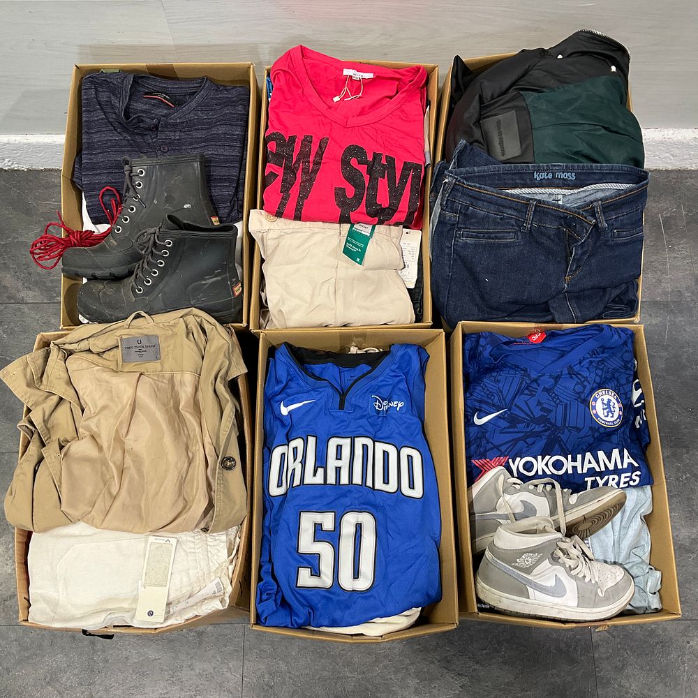 Lot 116: * 6 Cartons Containing Assorted Clothing and Footwear