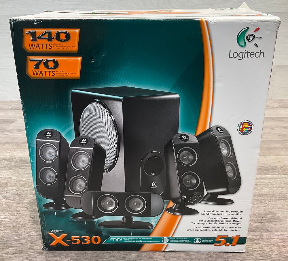 Lot 143: * A Boxed Logitech X-530 5.1 Surround Sound Speaker System