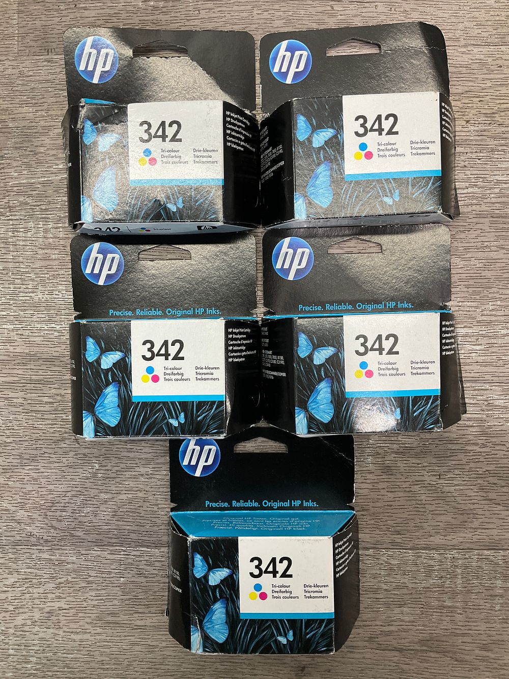 Lot 14: * A Collection of Assorted HP 342 Tri-colour Inkjet Print Cartridges