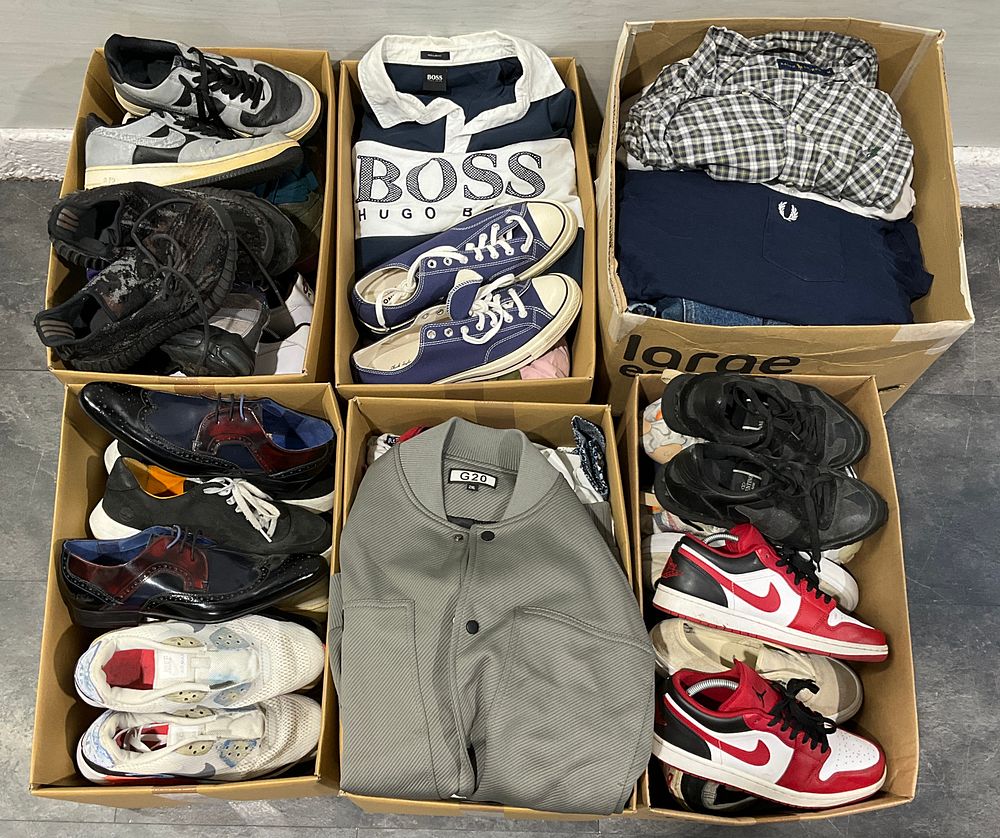 Lot 19: * 6 Cartons Containing Assorted Clothing & Footwear