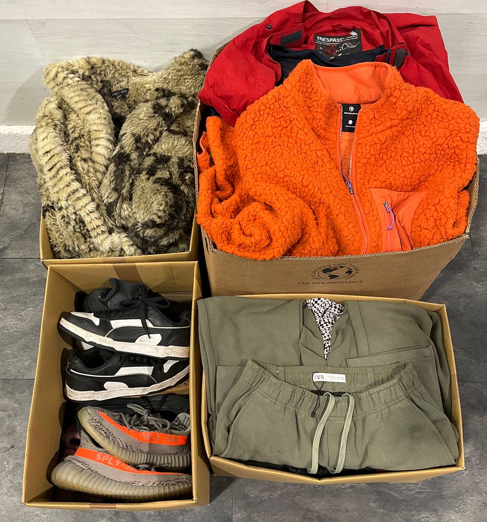 Lot 43: * 4 Cartons Containing Assorted Clothing & Footwear