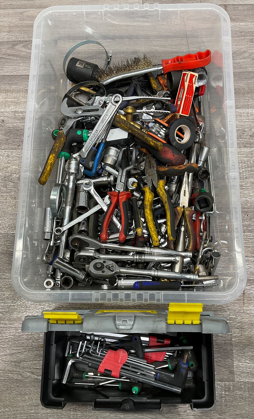 Lot 62: * 2 Crates Containing An Assortment of Mechanical & Automotive Tools