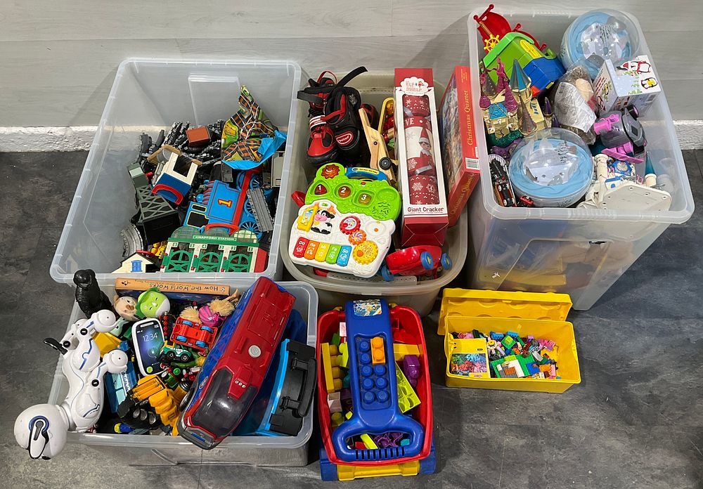 Lot 88: * 4 Crates Containing An Assortment of Toys including Thomas & Friends and Paw Patrol