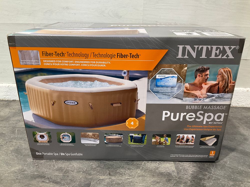 Lot 112: * Intex PureSpa Bubble Massage Inflatable Hot Tub - FACTORY SEALED