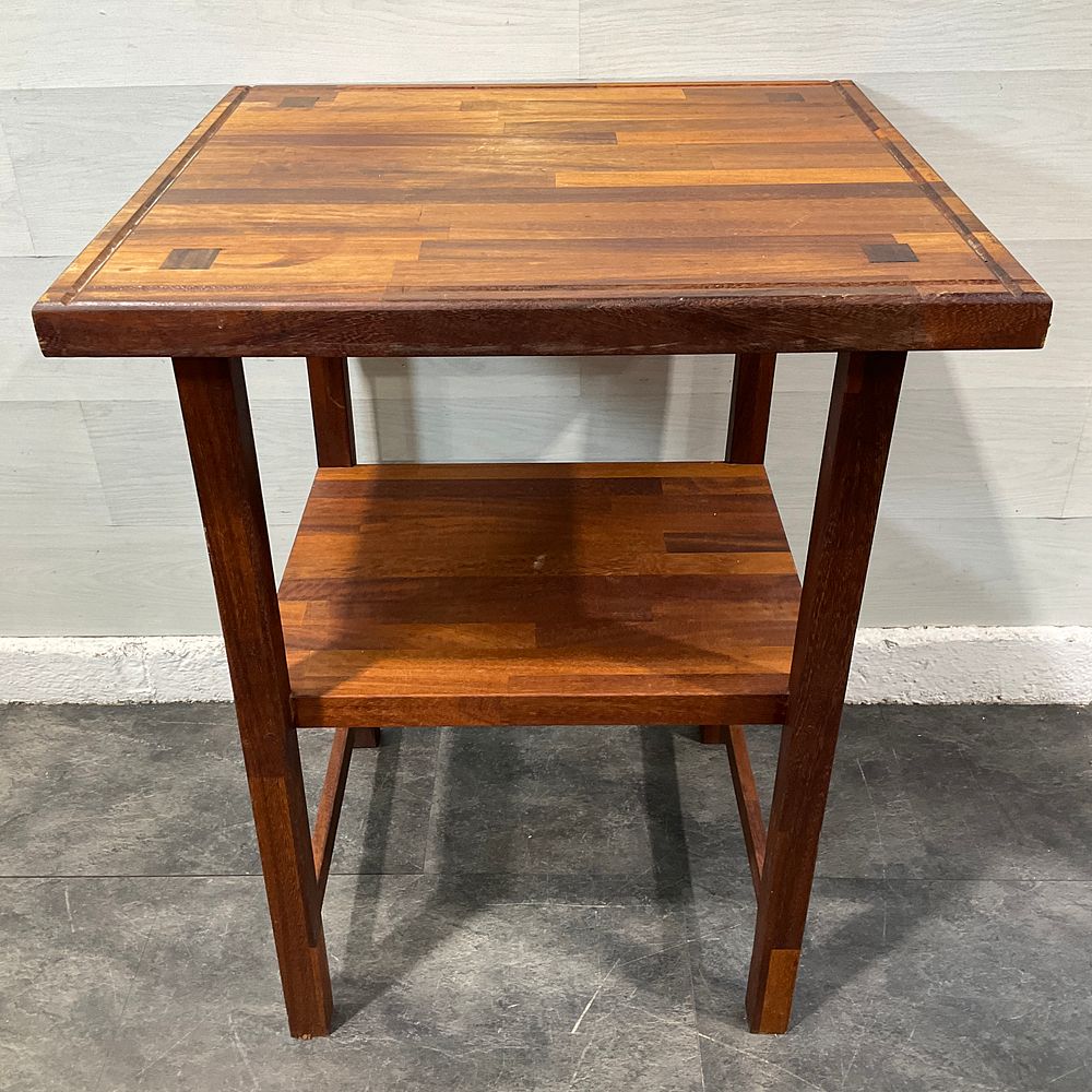 Lot 118: * A Hardwood Bar Table with Lower Shelf
