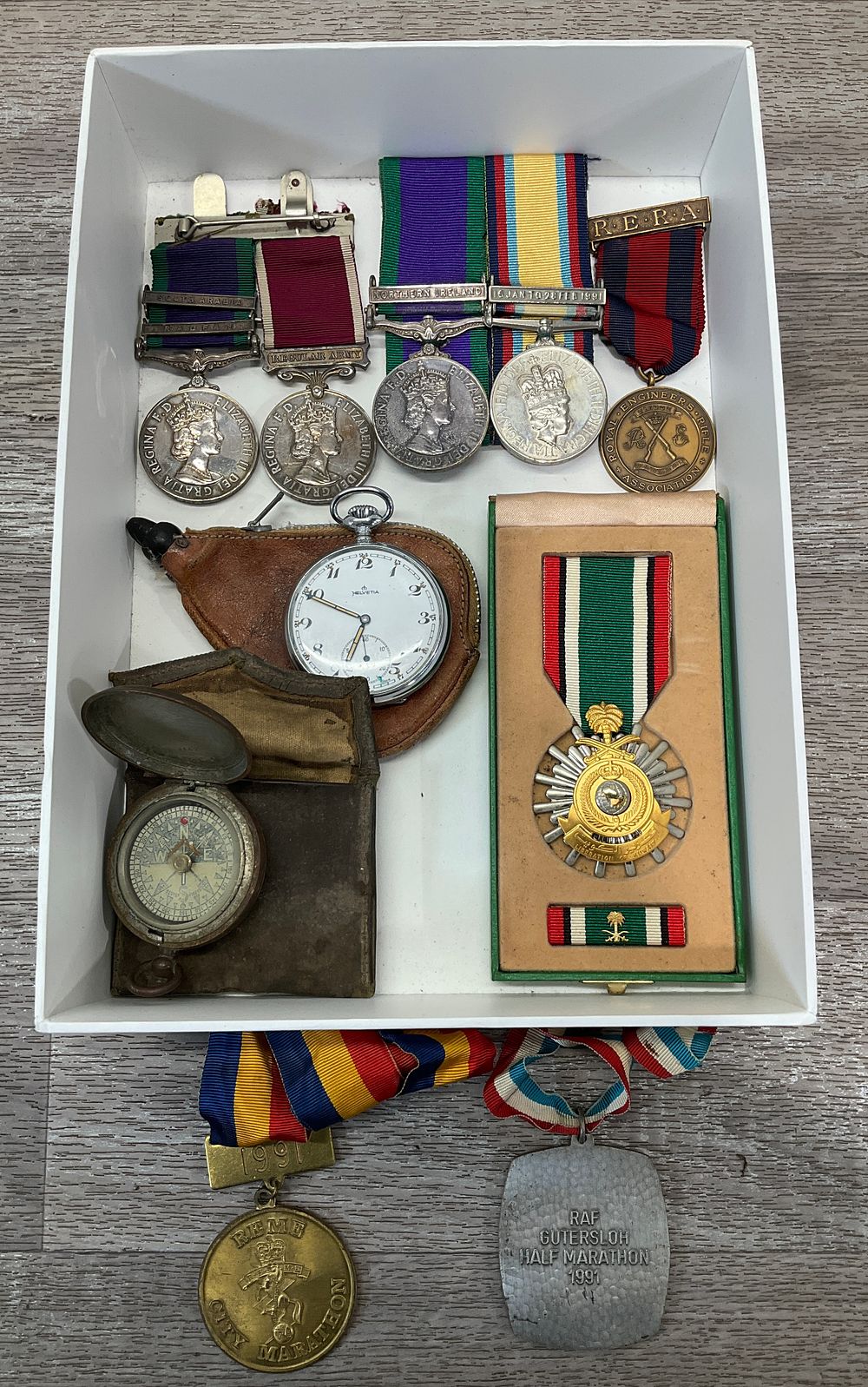 Lot 4: * A Tray Containing A Collection of Assorted British Military Medals including Gulf Medal