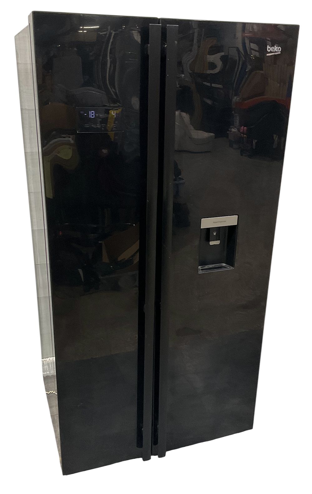 Lot 21: * Beko ASDL251B NeoFrost Side-by-Side Fridge Freezer in Black