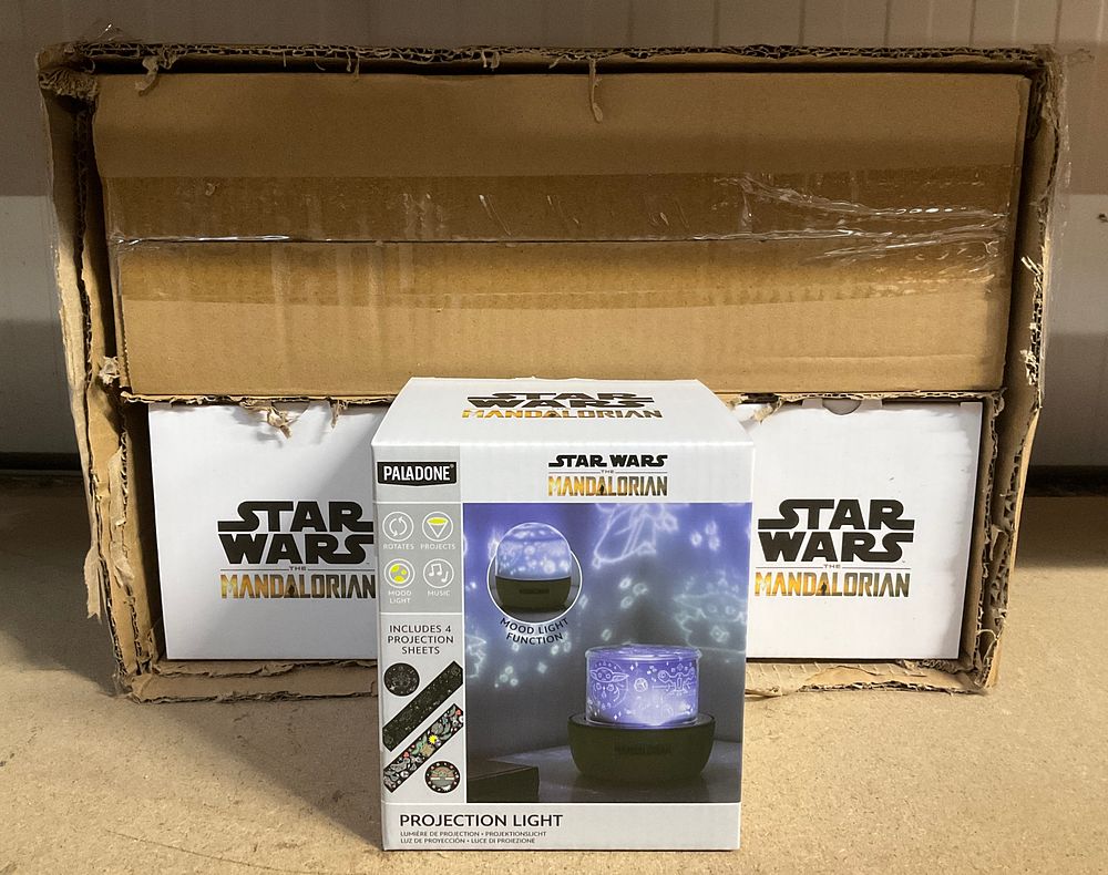 Lot 71: A Trade Carton Containing 12- Boxed Star Wars The Mandalorian Projection Lights