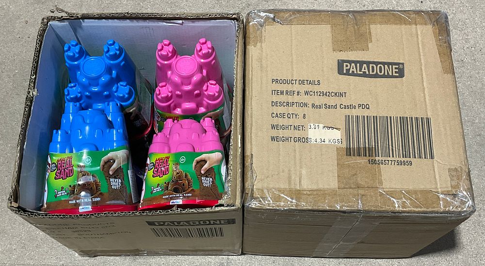 Lot 73: 2 Trade Cartons Each Containing 8- Sensory Play Sand Including Compound Kings Amazing Real Sand