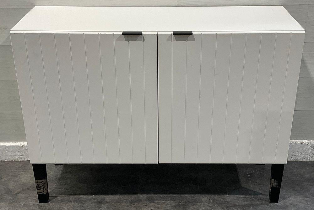 Lot 134: * IKEA Sutterviken Sideboard Storage Cabinet with Fluted Doors