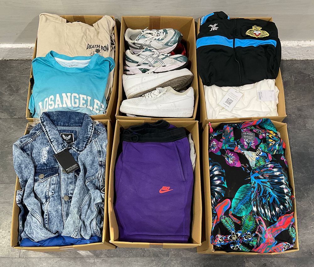 Lot 148: * 6 Cartons Containing Assorted Clothing & Footwear