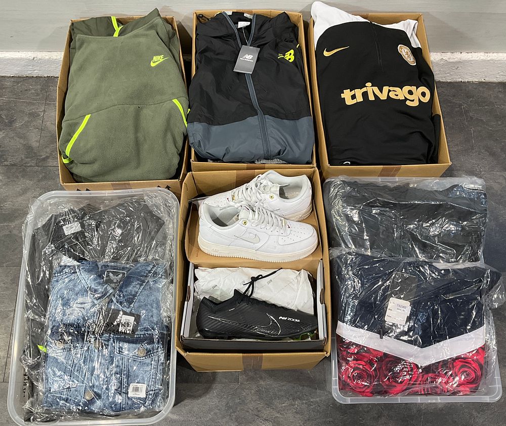 Lot 153: * 4 Cartons & 2 Crates Containing Assorted Clothing & Footwear