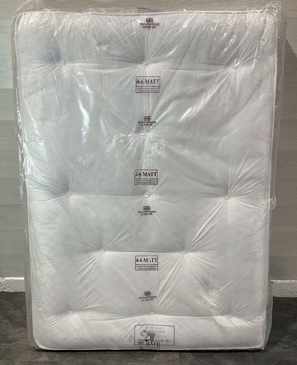 Lot 156: * Kozee Sleep Cambridge Open Coil Double Mattress