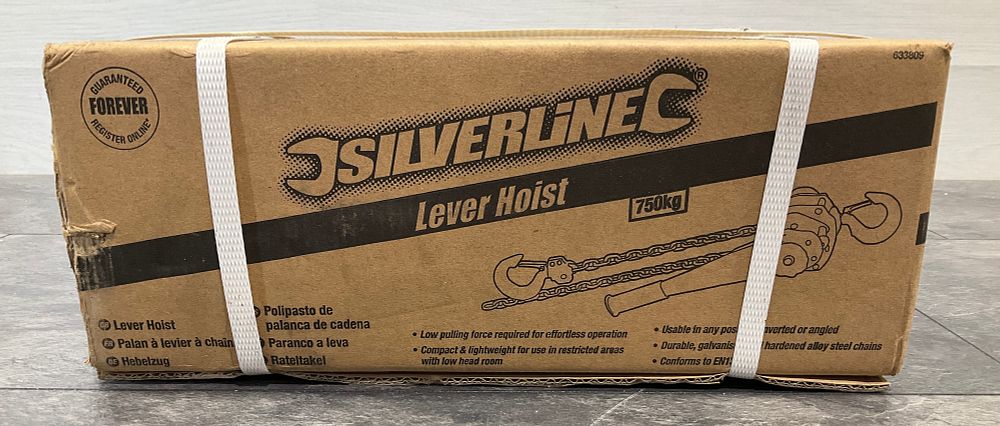 Lot 54: * Silverline 633809 Lever Hoist 750kg Capacity
