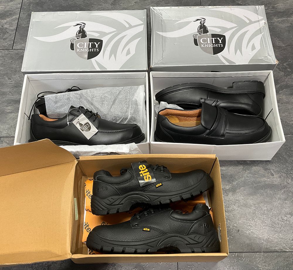 Lot 57: * 3 Cartons Containing Assorted Footwear including Site and City Knights Safety Shoes