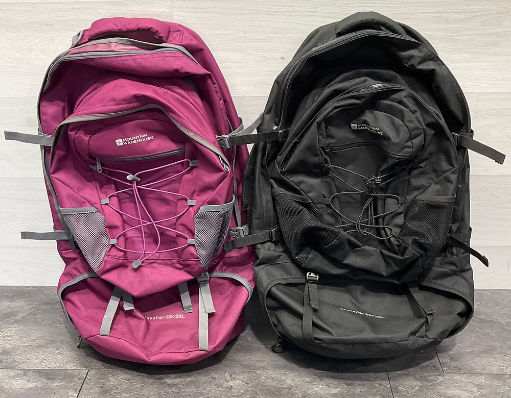 Lot 78: * Two Mountain Warehouse Traveller 60+20L Backpacks