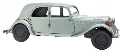 Citroen Traction Avant Sedan. French, Circa 1935, 15.5" L This toy is an iconic image of an Art 