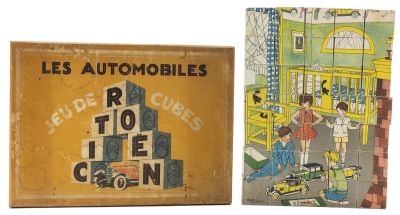 Citroen Block Set. French, Circa 1928, 11.5" x 8.25" We have never seen this puzzle set before. 