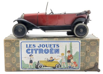 Citroen Two Seat Open Touring Car with original base. French, Circa 1928, 15" L A superior 