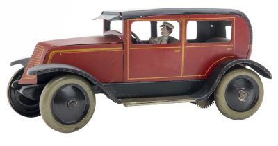 JEP Mid Size Saloon Car. French, Circa 1928, 8" L This cute and scarce little toy is in superior 