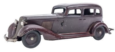 Cor-Cor Graham Sedan. American, Circa 1932, 20" L This is a well built pressed steel toy painted 
