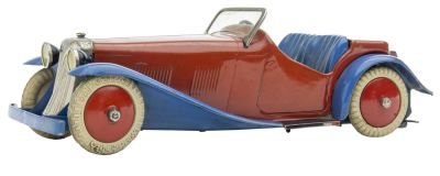 Meccano Roadster. English, Circa 1935, 8.5" L Meccano toys are sold as kits to be assembled. 