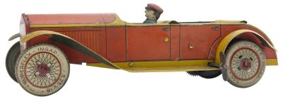 Ingap Touring Car. Italian, Circa 1920's, 8" L Ingap toys are fairly scarce. They tend to be 