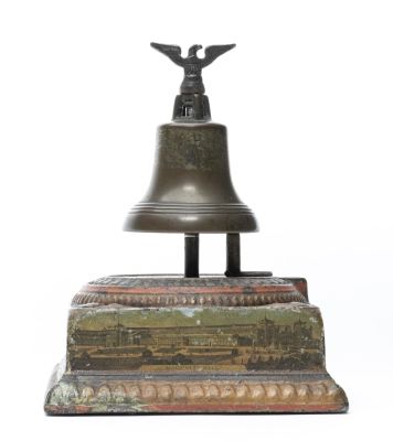 Memorial Money Bell Iron Mechanical Bank. Enterprise Mfg. Co. Philadelphia, PA - 1870's 