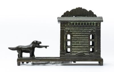 Gem Iron Mechanical Bank. H. L. Judd Co. Wallingford, CT. 1880's Pristine Condition