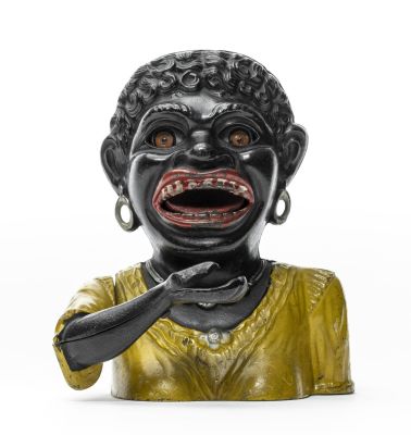 Dinah Iron Mechanical Bank. John Harper Ltd. Willenhall, England - 1910's Pristine Condition