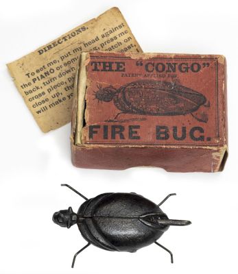 The Congo Fire Bug Animated Cap Bomb. Unknown American Maker. Circa Mid 1890's - 3" Long. 