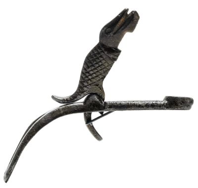 Alligator Cap Pistol. Unknown American Maker. Patented Aug. 1882 - 3 1/4" Long. This tiny gun 