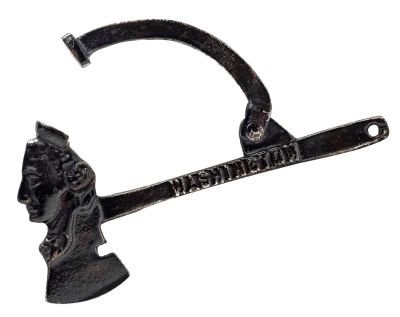 George Washington Axe Cap Bomb. Very Scarce Ebony Black Finish. Unknown American Manufacturer. 