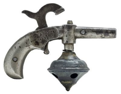 The Royal Pistol Cap Gun. with Original Spinning Top. Unknown American Maker Pat.'d April 23 