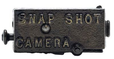 Snap Shot Camera Iron Toy. By Ives, Blakeslee Company Pat.'d 1880's - 3" Long. From its earliest 