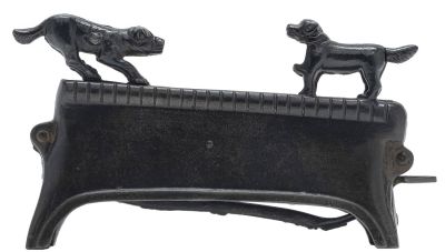 Dogs Butting Heads on Ramp Iron Toy. Unknown American Manufacturer. Patented 1880's - 5 3/4" 