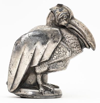 Pelican with Opening Beak Bank. German - 1930 - 4" Tall. This is actually a semi-mechanical bank 