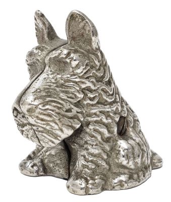 Nickeled Tiny Scottie Bank. American - Late 1920's - 3 1/8". Bought from Donal Markey.