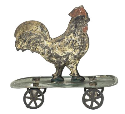 Rooster Platform Toy. James Fallows Company. Philadelphia, PA - 1885 - 4.75" L.