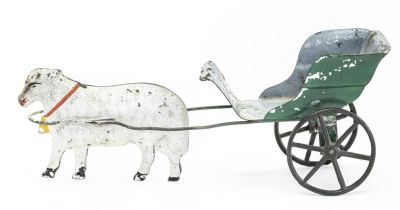 Sheep Drawn Cart American Tin Toy. Merriam Mfg. Co. Durham, CT - 1875 - 7.5" Long. This cute 