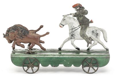Buffalo Bill Articulated Platform Toy. James Fallows Company. Philadelphia, PA - 1883 - 9.5" 