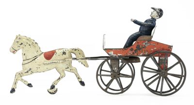 Philadelphia Fire Dept. Chiefs Wagon Tin Toy. James Fallows Company. Philadelphia, PA - 1885 - 