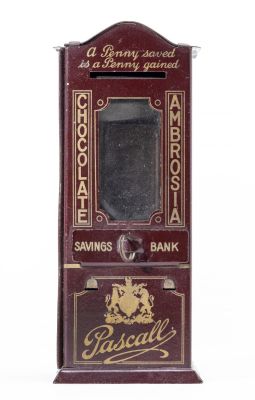 Pascall - Ambrosia - Tin Vending Bank. Germany - 1915.