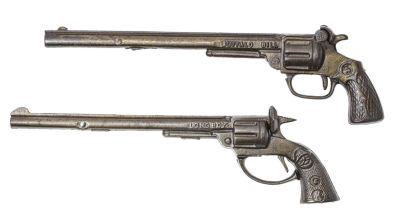Long Boy & Buffalo Bill Cap Guns. Kilgore / Kenton American - 1910's - 10.75" / 11.5" Long.