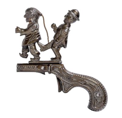 "Chinese Must Go" Cap Pistol. By Ives, Blakeslee Company Patented Sept. 2, 1879 - 4.75" Long. 