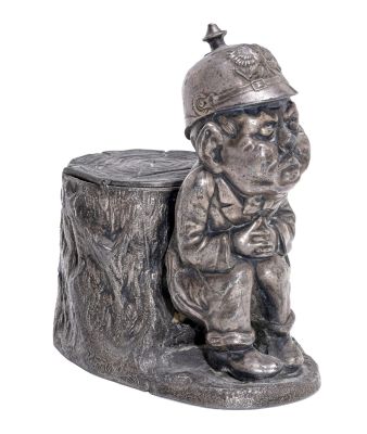 The Nervous Prussian Soldier Still Bank. German - 1920 - 5.125" Tall. Here we have a young 