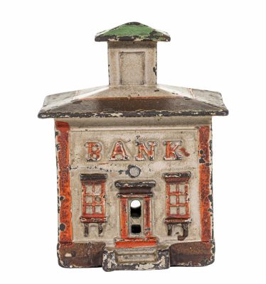 Cupola, Small - Light Brown - Iron Bank. By J. &amp; E. Stevens Company. Cromwell, CT - 1872 - 3 