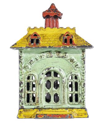 State Bank - Multicolor. By. Kyser &amp; Rex Company. Philadelphia - 1890 - 4 1/2" Tall. 