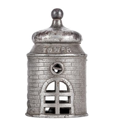 Tower Bank. Kenton Hardware Company. Kenton, OH - 1915 - 4 1/8" Tall.