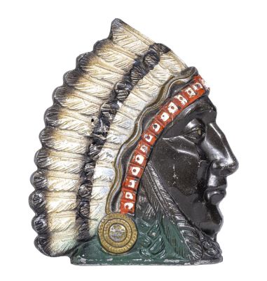 Indian Chief Bust Bank - Profile - Small. Japanese - 1930's. Condition: Excellent Plus Condition.